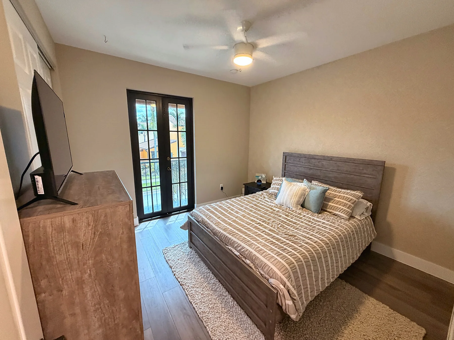 Bedroom with French doors